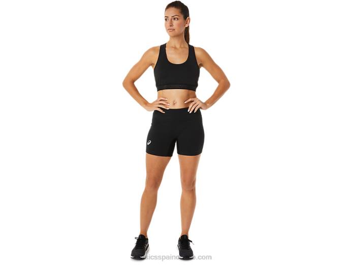 pantalón corto de compresión de 5 pulgadas de circuito para mujer Asics 4L682358 rendimiento negro