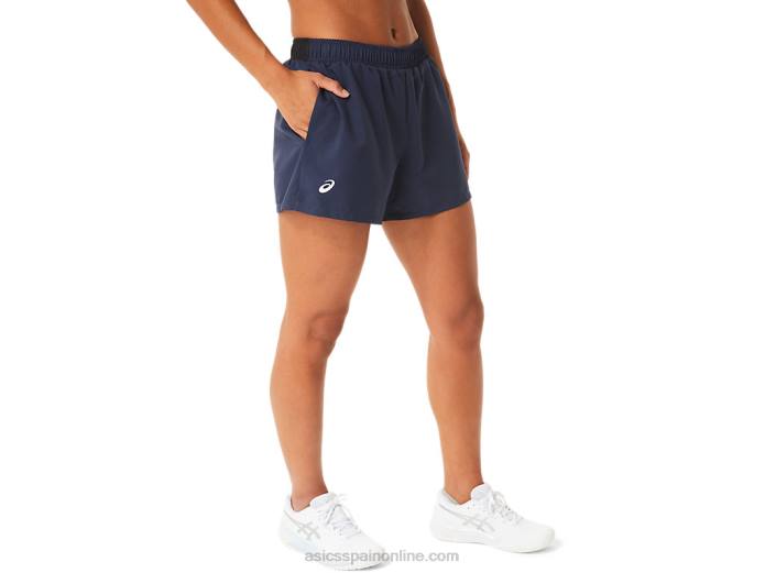 pantalón corto de corte femenino Asics 4L682450 medianoche