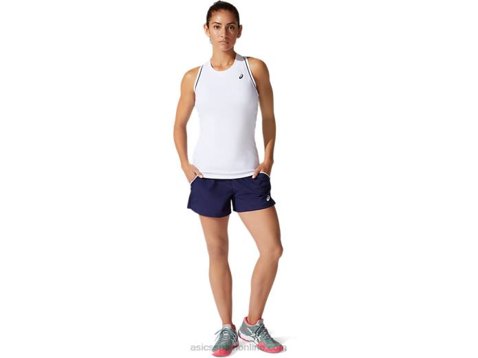 pantalón corto de corte femenino Asics 4L683780 chaquetón/blanco brillante