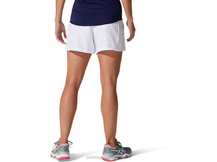 pantalón corto de corte femenino Asics 4L683795 blanco brillante