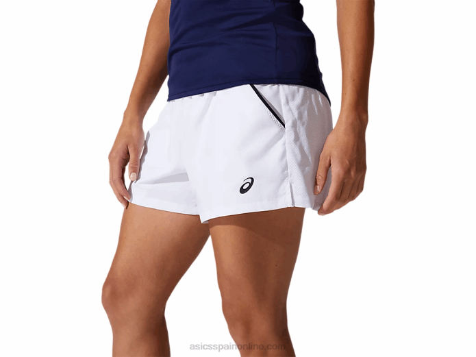 pantalón corto de corte femenino Asics 4L683795 blanco brillante
