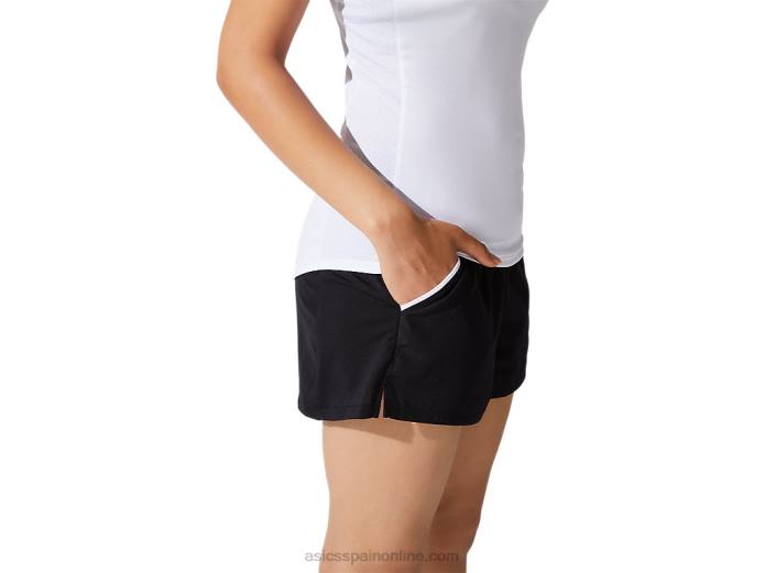 pantalón corto de corte femenino Asics 4L683809 rendimiento negro