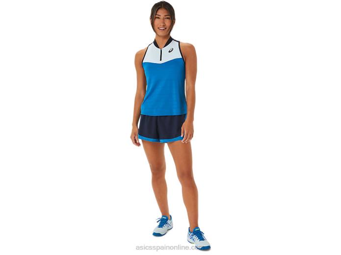 pantalón corto de mujer Asics 4L682240 medianoche/verde peligro