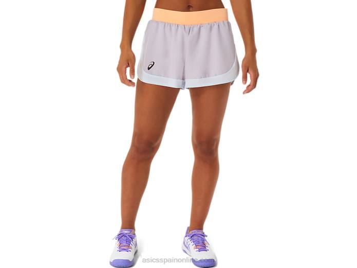 pantalón corto de mujer Asics 4L682494 violeta oscuro/naranja pop