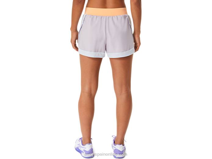 pantalón corto de mujer Asics 4L682494 violeta oscuro/naranja pop