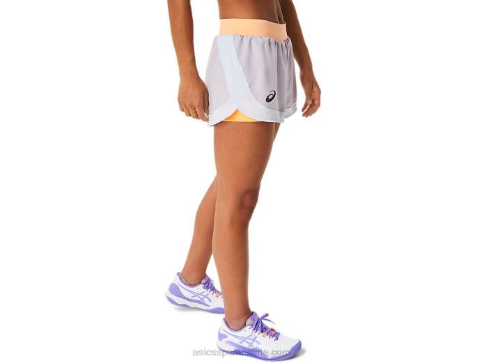 pantalón corto de mujer Asics 4L682494 violeta oscuro/naranja pop