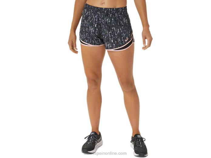 pantalón corto de mujer pr lyte de 2,5 pulgadas Asics 4L683024 Japón cepillado rendimiento negro