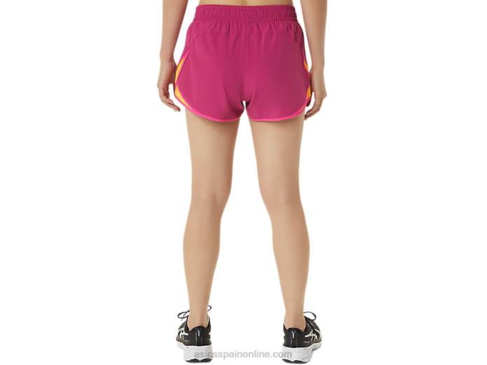 pantalón corto de mujer pr lyte de 2,5 pulgadas Asics 4L683300 rojo fucsia/rosa glo