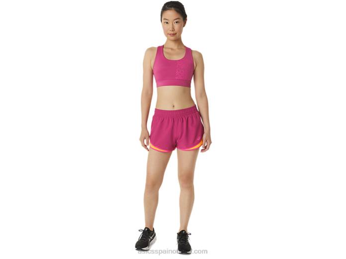 pantalón corto de mujer pr lyte de 2,5 pulgadas Asics 4L683300 rojo fucsia/rosa glo