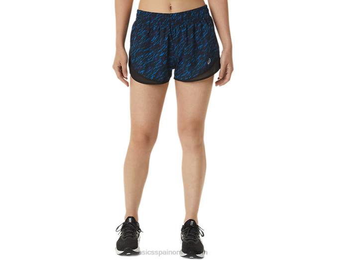 pantalón corto de mujer pr lyte de 2,5 pulgadas Asics 4L683303 impresión de sombra nocturna/lago