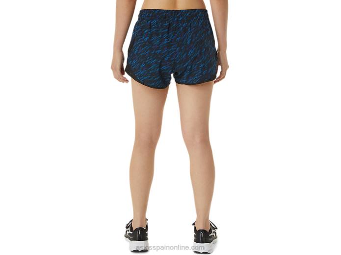 pantalón corto de mujer pr lyte de 2,5 pulgadas Asics 4L683303 impresión de sombra nocturna/lago