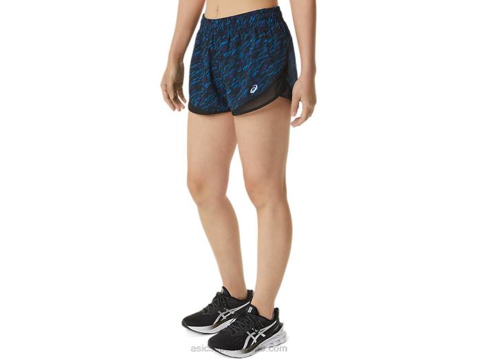pantalón corto de mujer pr lyte de 2,5 pulgadas Asics 4L683303 impresión de sombra nocturna/lago