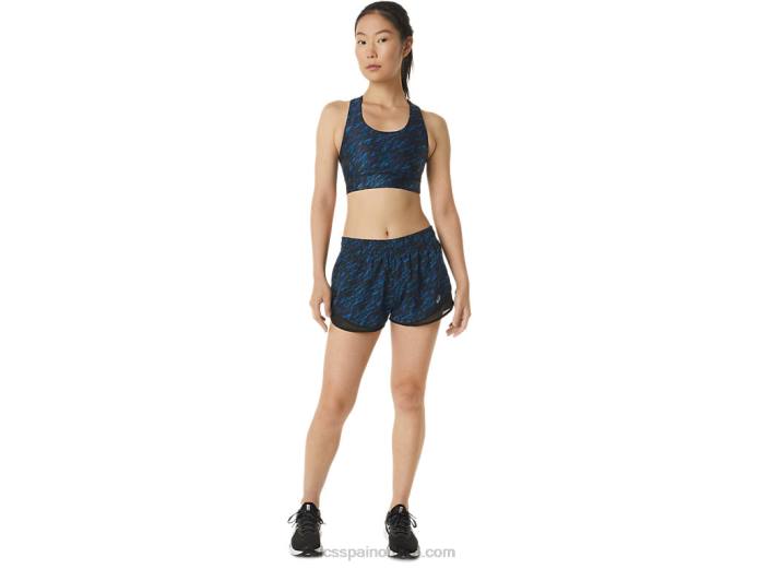 pantalón corto de mujer pr lyte de 2,5 pulgadas Asics 4L683303 impresión de sombra nocturna/lago