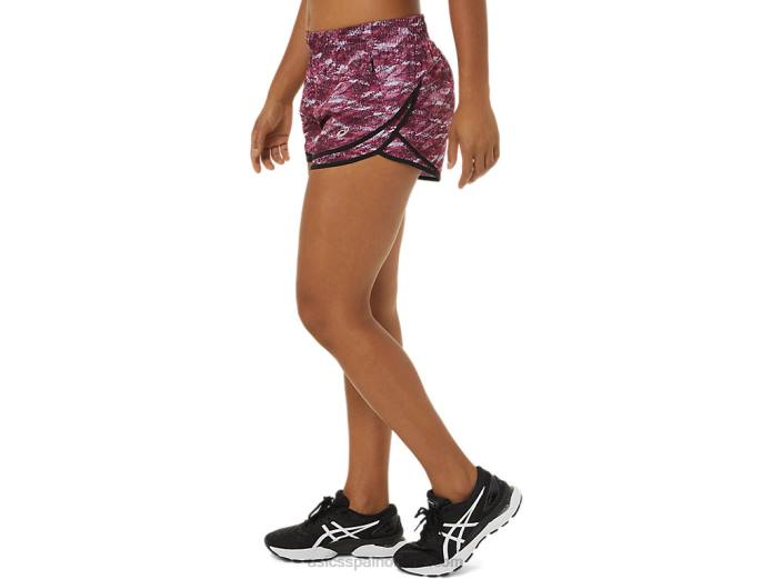 pantalón corto de mujer pr lyte de 2,5 pulgadas Asics 4L683702 estampado marte profundo/negro