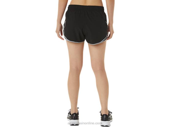 pantalón corto de mujer pr lyte de 2,5 pulgadas Asics 4L683725 rendimiento negro/hoja de roca