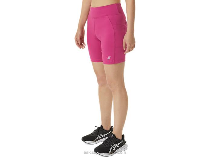 pantalón corto de punto de 7 pulgadas para mujer Asics 4L683376 rojo fucsia