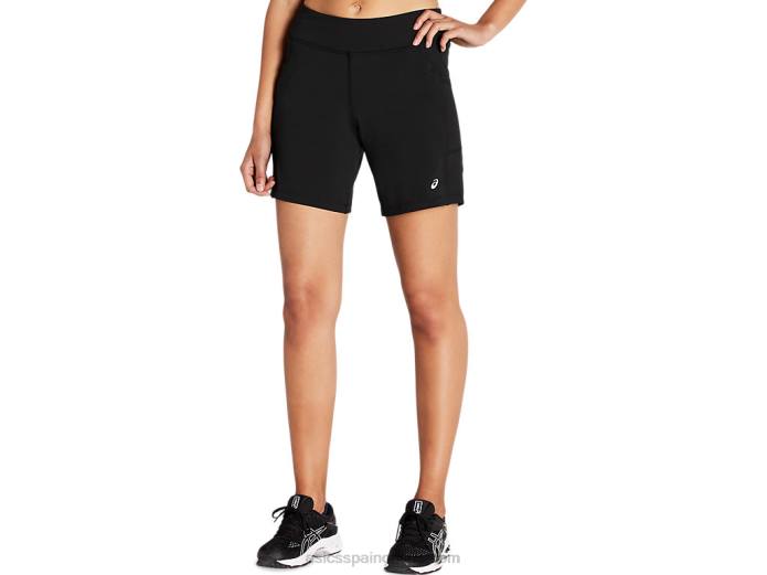 pantalón corto de punto de 7 pulgadas para mujer Asics 4L684161 rendimiento negro