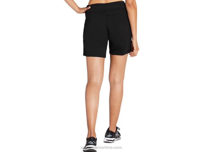 pantalón corto de punto de 7 pulgadas para mujer Asics 4L684161 rendimiento negro