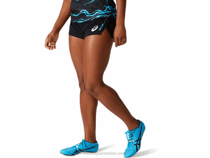 pantalón corto de punto ligero para mujer Asics 4L684068 rendimiento negro
