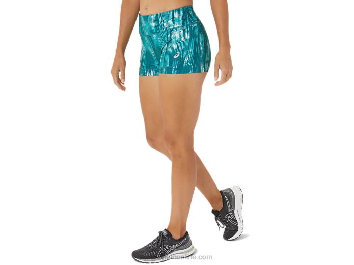 pantalón corto tren 2in mujer Asics 4L683083 Estampado de pino de terciopelo teñido anudado