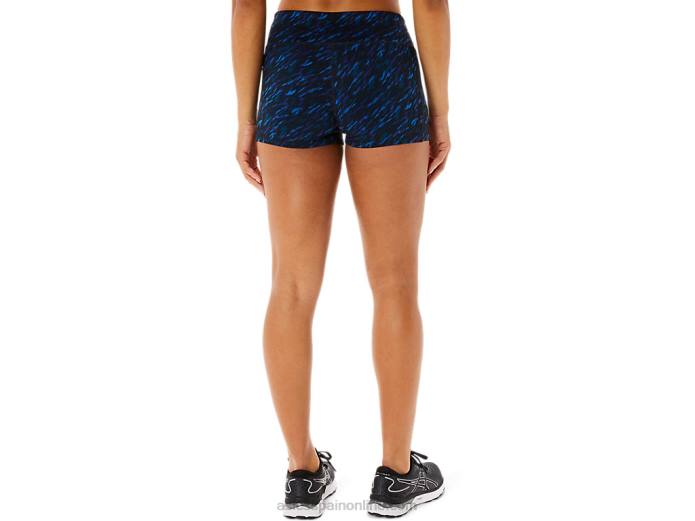 pantalón corto tren 2in mujer Asics 4L683519 impresión de sombra nocturna/lago