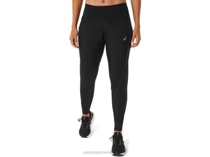 pantalón de carrera mujer Asics 4L682504 rendimiento negro
