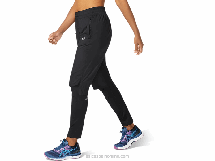 pantalón de carrera mujer Asics 4L684049 rendimiento negro