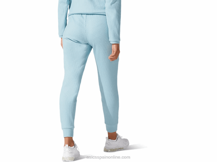 pantalón de chándal elástico suave para mujer Asics 4L684070 humo azul