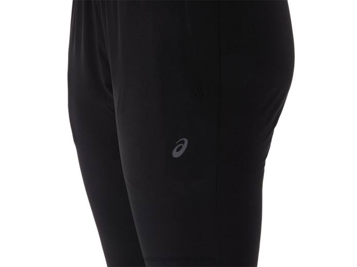 pantalón de entrenamiento de tejido elástico básico para mujer Asics 4L682217 rendimiento negro