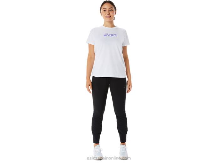 pantalón de entrenamiento de tejido elástico básico para mujer Asics 4L682217 rendimiento negro