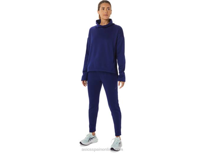 pantalón de mujer de punto cepillado Asics 4L682936 buceo azul