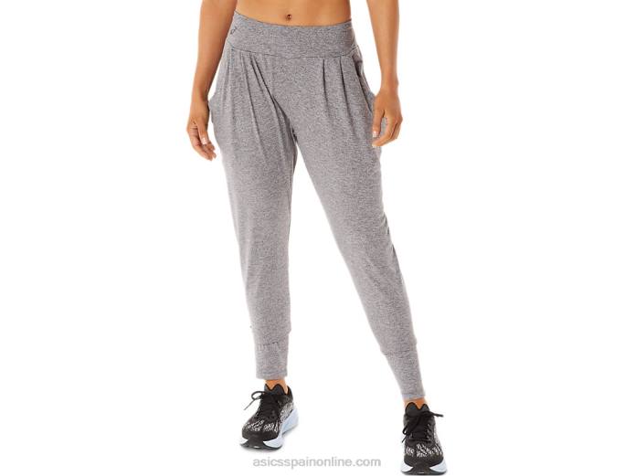 pantalón de punto elástico suave para mujer Asics 4L682903 humo sombra brezo