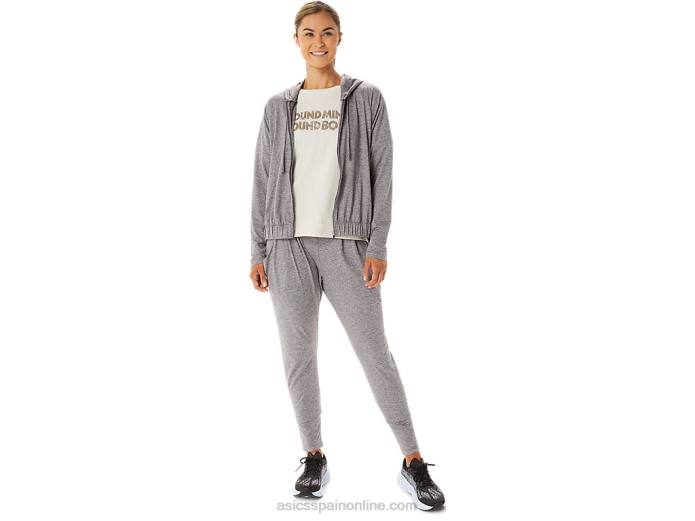 pantalón de punto elástico suave para mujer Asics 4L682903 humo sombra brezo