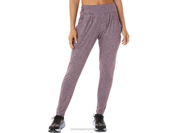 pantalón de punto elástico suave para mujer Asics 4L682935 Brezo profundo de Marte
