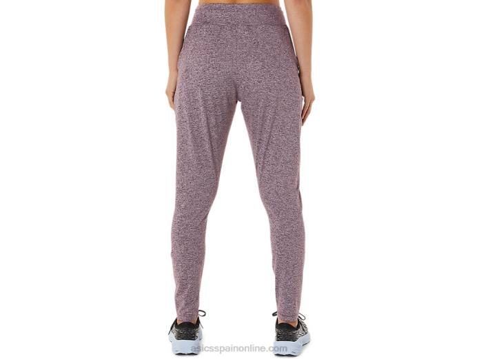 pantalón de punto elástico suave para mujer Asics 4L682935 Brezo profundo de Marte