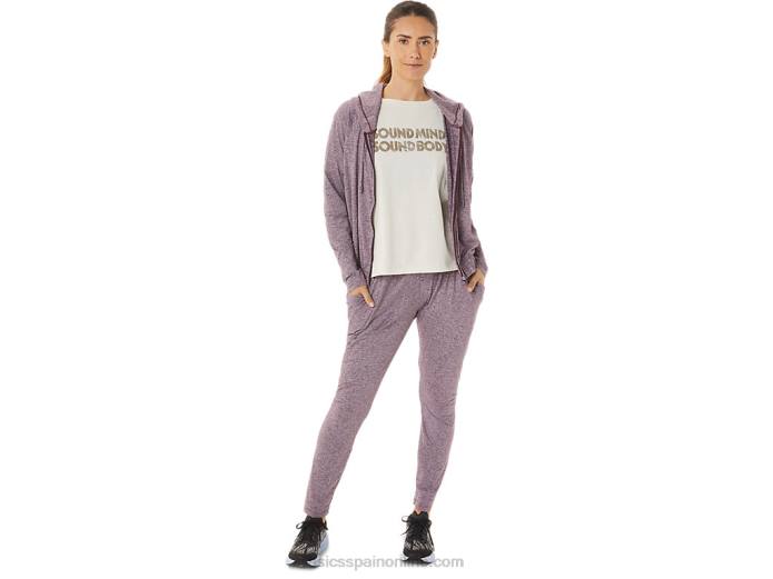 pantalón de punto elástico suave para mujer Asics 4L682935 Brezo profundo de Marte