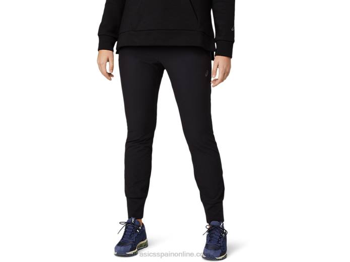 pantalón tapered stretch mujer Asics 4L683642 rendimiento negro