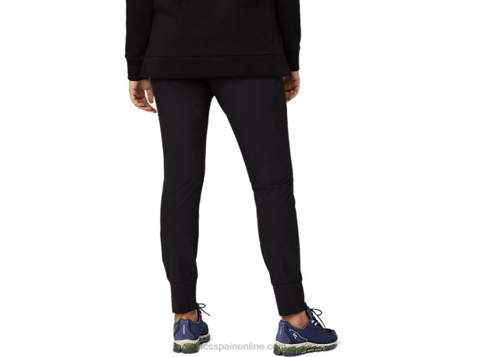 pantalón tapered stretch mujer Asics 4L683642 rendimiento negro