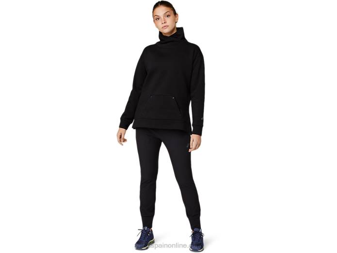 pantalón tapered stretch mujer Asics 4L683642 rendimiento negro