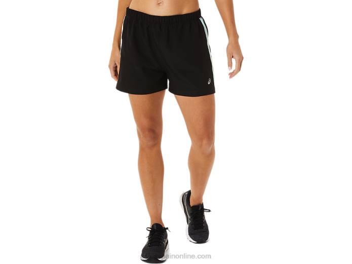 pantalones cortos de 3 pulgadas para mujer Asics 4L682917 rendimiento negro/azul claro