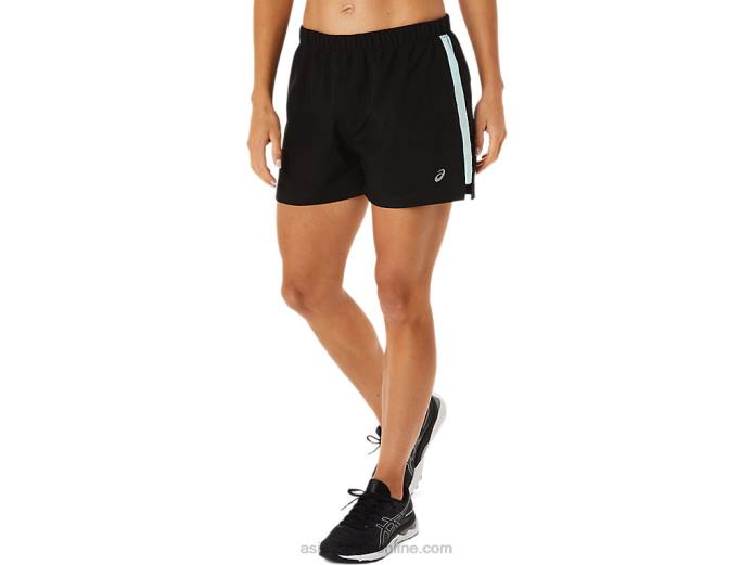 pantalones cortos de 3 pulgadas para mujer Asics 4L682917 rendimiento negro/azul claro