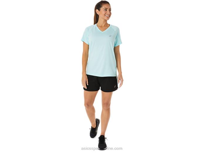 pantalones cortos de 3 pulgadas para mujer Asics 4L682917 rendimiento negro/azul claro