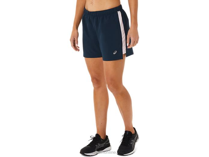 pantalones cortos de 3 pulgadas para mujer Asics 4L683339 azul francés/rosa apenas