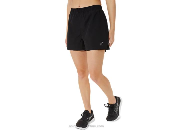 pantalones cortos de 3 pulgadas para mujer Asics 4L683457 rendimiento negro