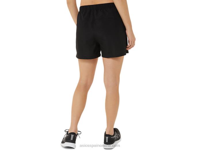 pantalones cortos de 3 pulgadas para mujer Asics 4L683457 rendimiento negro