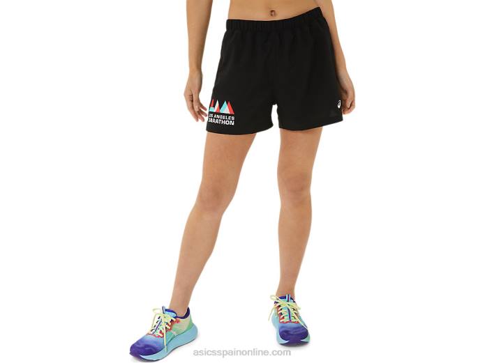 pantalones cortos de mujer de 3 pulgadas listos para usar Asics 4L683306 rendimiento negro