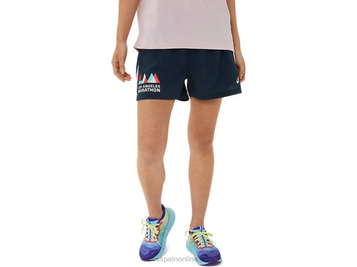pantalones cortos de mujer de 3 pulgadas listos para usar Asics 4L683314 azul oscuro