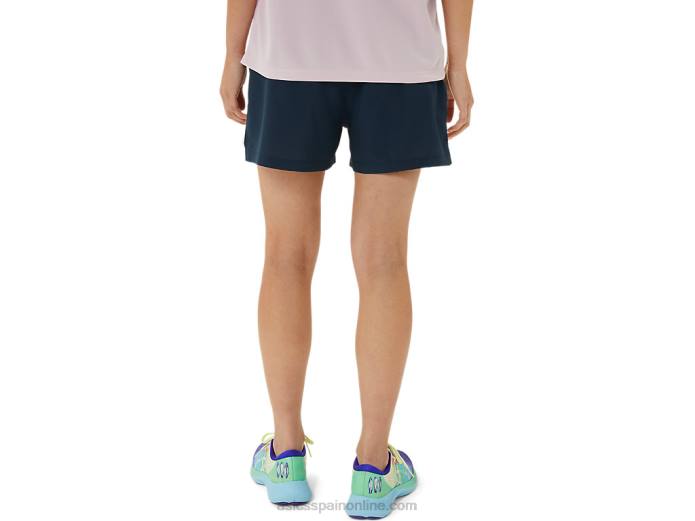 pantalones cortos de mujer de 3 pulgadas listos para usar Asics 4L683314 azul oscuro