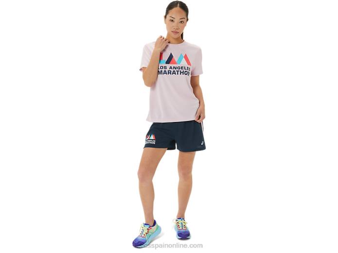 pantalones cortos de mujer de 3 pulgadas listos para usar Asics 4L683314 azul oscuro