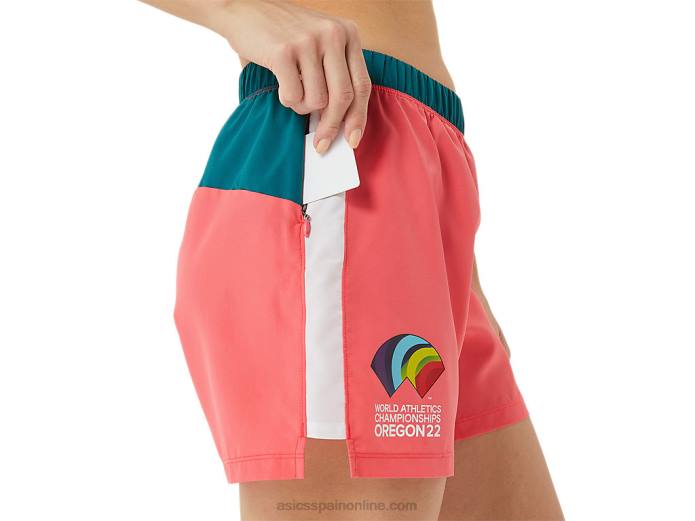 short color block de 3 pulgadas listo para usar para mujer Asics 4L683213 multi